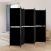 Vidaxl 6-panel Room Divider Black 118.1"x70.9" Fabric