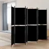Vidaxl 6-panel Room Divider Black 118.1"x78.7" Fabric