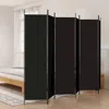 Vidaxl 6-panel Room Divider Black 118.1"x78.7" Fabric
