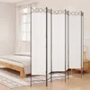 Vidaxl 6-panel Room Divider White 94.5"x78.7" Fabric