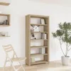 Vidaxl 6-tier Bookcase 31.5"x11.8"x66.9" Solid Wood Acacia
