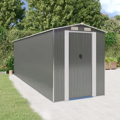 Vidaxl 6.3 Ft. W X 22.61 Ft. D Steel Traditional Storage Shed