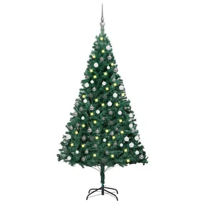 Vidaxl 70.9' Lighted Pine Christmas Tree In Green