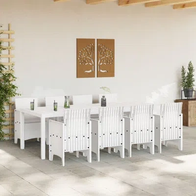 Vidaxl 9 Piece Garden Dining Set With Cushions Poly Rattan In Gray