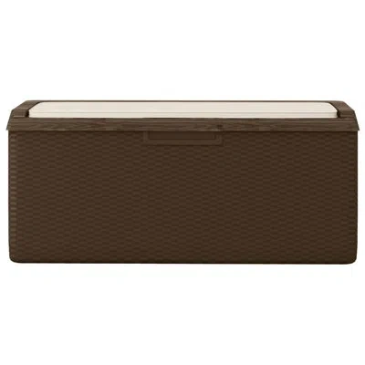Vidaxl 92.5 Gallons Polypropylene Deck Box In Brown