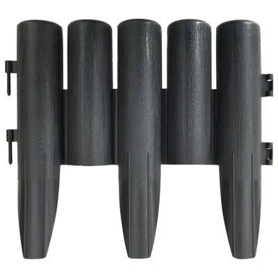 Vidaxl 9.3" H X 393.6" W Anthracite Composite Lawn Edging