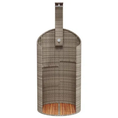 Vidaxl 95.1" H Wood/pe/steel Free Standing Outdoor Shower With Detachable Shower Head In Brown