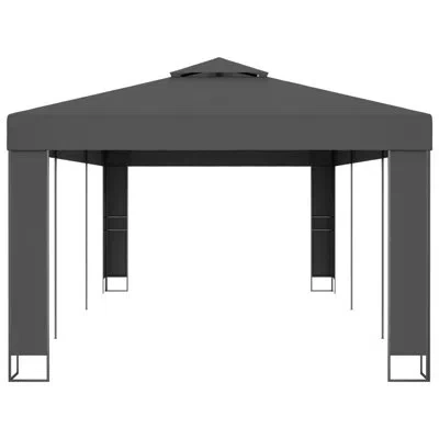 Vidaxl 9.84 Ft. W X 9.84 Ft. D Steel Party Tent In Anthracite