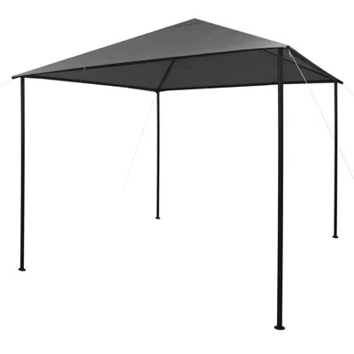 Vidaxl 9.84 Ft. W X 9.84 Ft. D Steel Patio Gazebo Gazebo In Anthracite