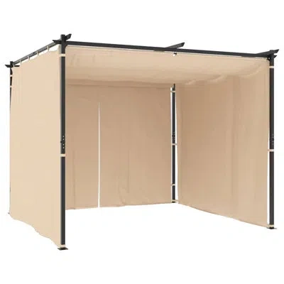 Vidaxl 9.84 Ft. W X 9.84 Ft. D Steel Patio Gazebo Gazebo In Cream