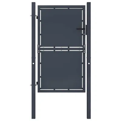 Vidaxl Anthracite Metal Gate For Outdoor Steel Anthracite In Gray