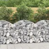 Vidaxl Arched Gabion Basket 39.4"x19.7"x31.5"/39.4" Galvanized Iron