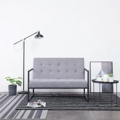 Vidaxl Armchair Light Grey Fabric 2-seater Seats Many Loveseat In Gray