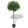 Vidaxl Artificial Bay Tree Plant With Pot 49.2" Green, 244452