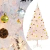 Vidaxl Artificial Christmas Tree With Baubles And Leds White 82.7", 321504