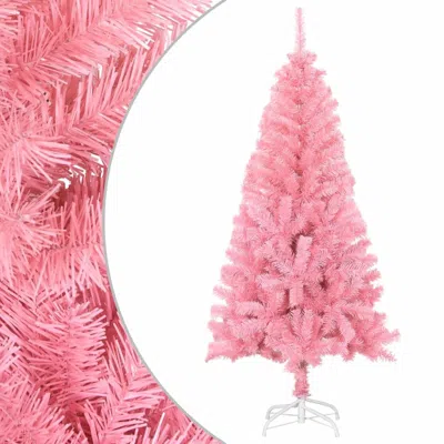 Vidaxl Artificial Christmas Tree With Stand Pink 4 Ft Pvc
