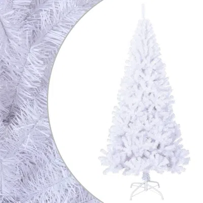 Vidaxl Artificial Christmas Tree With Thick Branches White 94.5" Pvc, 321041