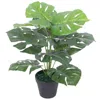 Vidaxl Artificial Monstera Plant With Pot 17.7" Green, 244434