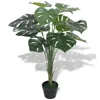 Vidaxl Artificial Monstera Plant With Pot 27.6" Green, 244435