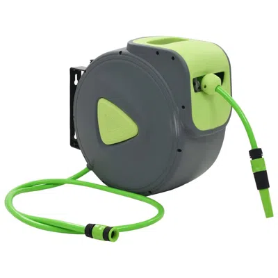 Vidaxl Automatic Retractable Water Hose Reel Wall Mounted 98.4'+6.6', 143898 In Multi