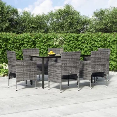 Vidaxl Babs Rectangular 7 - Piece 6 - Person 55.1 In L Outdoor Table Set