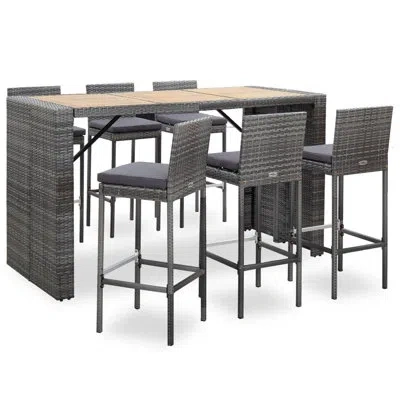 Vidaxl Bar Set Steel Frame Material In Gray