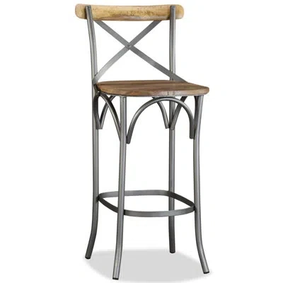 Vidaxl Bar Stool Solid Mango Wood In Brown