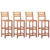 Vidaxl Bar Stools 4 Pcs Solid Acacia Wood, 46315