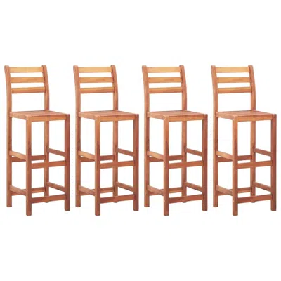 Vidaxl Bar Stools 4 Pcs Solid Acacia Wood, 46315 In Brown
