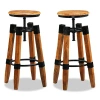 Vidaxl Bar Stools Solid Mango Wood In Brown