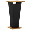 Vidaxl Bar Table Black 23.6"x23.6"x43.3" Poly Rattan And Solid Acacia Wood 3463