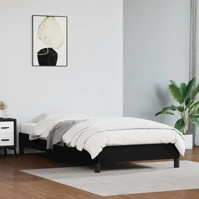 Vidaxl Bed Frame Black 39.4"x74.8" Twin Faux Leather