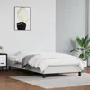 Vidaxl Bed Frame White 39.4"x74.8" Twin Faux Leather