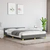 Vidaxl Bed Frame With Headboard Dark Gray 53.9"x74.8" Full Fabric