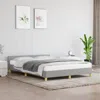 Vidaxl Bed Frame With Headboard Light Gray 53.9"x74.8" Full Fabric