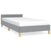 Vidaxl Bed Frame With Headboard Light Grey