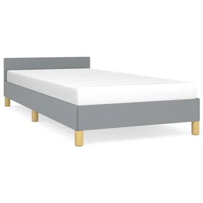 Vidaxl Bed Frame With Headboard Light Grey