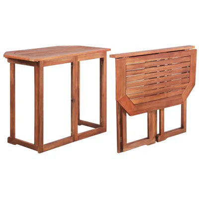 Vidaxl Bistro Table 35.4"x19.7"x29.5" Solid Acacia Wood, 44039 In Brown