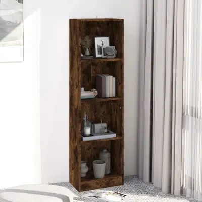 Vidaxl Book Cabinet Bookshelf Bookcase Stand Storage Rack Engineered Wood In Brown