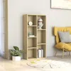 Vidaxl Book Cabinet Sonoma Oak 19.7"x9.8"x41.7" Chipboard, 801110