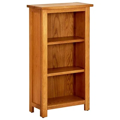 Vidaxl Bookcase 17.7"x8.9"x32.3" Solid Oak Wood, 289186 In Brown