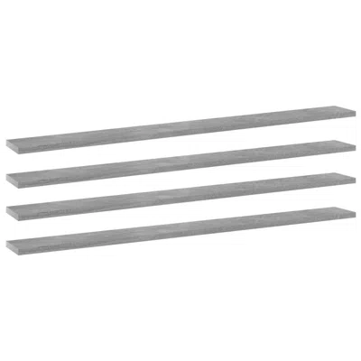 Vidaxl Bookshelf Boards 4 Pcs Concrete Gray 39.4"x3.9"x0.6" Chipboard, 805370