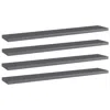 Vidaxl Bookshelf Boards 4 Pcs High Gloss Gray 23.6"x3.9"x0.6" Chipboard, 805216