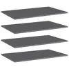 VIDAXL BOOKSHELF BOARDS 4 PCS HIGH GLOSS GRAY 31.5"X19.7"X0.6" CHIPBOARD, 805360