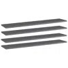 Vidaxl Bookshelf Boards 4 Pcs High Gloss Gray 39.4"x7.9"x0.6" Chipboard, 805392