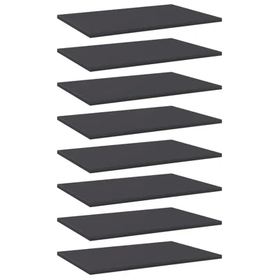 Vidaxl Bookshelf Boards 8 Pcs Gray 23.6"x15.7"x0.6" Chipboard, 805255
