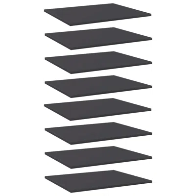 Vidaxl Bookshelf Boards 8 Pcs Gray 23.6"x19.7"x0.6" Chipboard, 805271