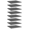 Vidaxl Bookshelf Boards 8 Pcs High Gloss Gray 15.7"x15.7"x0.6" Chipboard, 805185