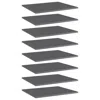 Vidaxl Bookshelf Boards 8 Pcs High Gloss Gray 23.6"x19.7"x0.6" Chipboard, 805281