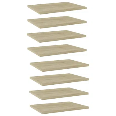 Vidaxl Bookshelf Boards 8 Pcs Sonoma Oak 15.7"x11.8"x0.6" Chipboard, 805161 In Neutral